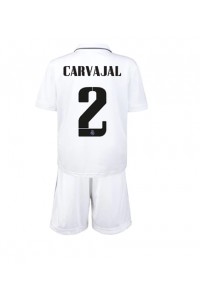 Real Madrid Daniel Carvajal #2 Babytruitje Thuis tenue Kind 2022-23 Korte Mouw (+ Korte broeken)